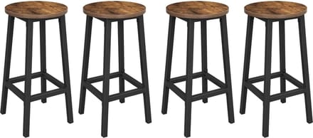 MIRA Home - Barkruk - Barkrukken - Set van 4 - Barstoel - Vintage - 30x30x65