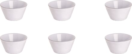 Palmer - Ecogres Plano - Ramekin - Kom - Schaal - 6 stuks - ø 9 cm - Wit - Stoneware - Bordenset