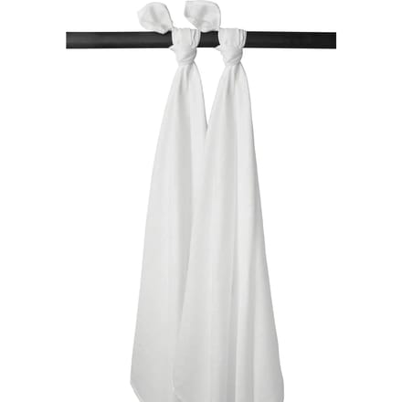 Meyco Baby Uni swaddle - 2-pack - hydrofiel - white - 120x120cm