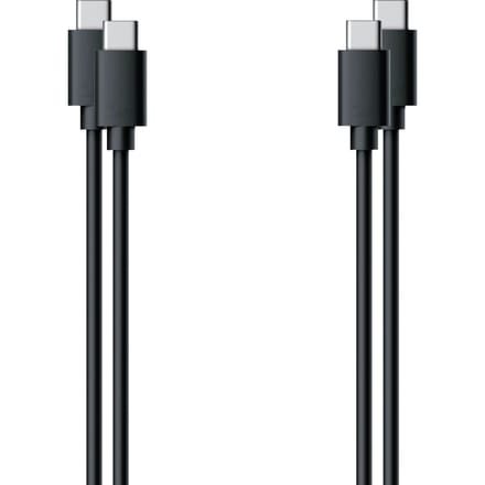 USB-C naar USB-C kabel - 1 meter - Zwart - (2-pack)