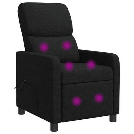 vidaXL - Massage - Relaxstoel - Zwart - Polyester