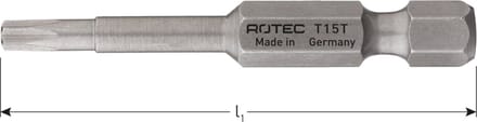 Rotec PRO Krachtbit T 15 L=50, E6.3, BASIC (vpe 10)