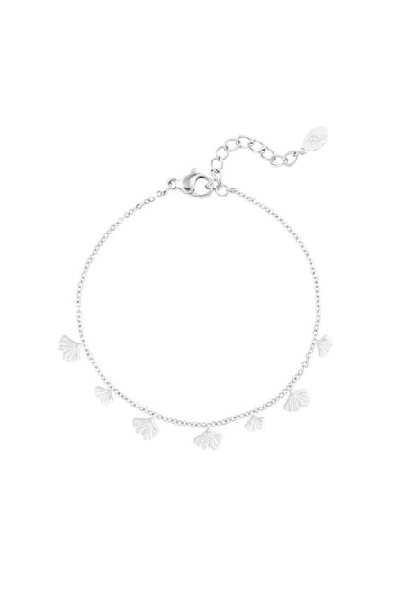 klassieke armband met schelp bedels zilveren kleur