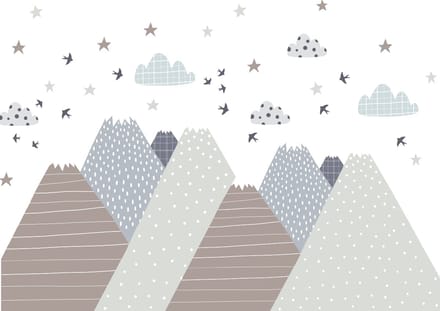 Lolaka Scandinavische Bergen Kinderstickers 100 x 150 cm