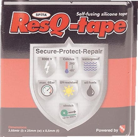 Resq Tape 25.4Mmx3.65M .5Mm Bruin