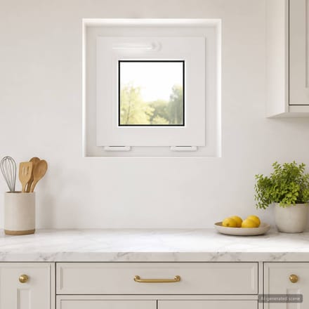 vidaXL - Kleur - binnenkant - kelderraam - Wit - RISOR - 40 - x - 40 - cm