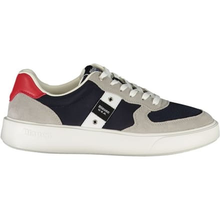 Blauer Blauw Leren Heren Sneakers