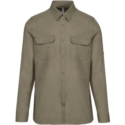 Kariban Overhemd safari lange mouwen K590 - Light khaki - 4XL