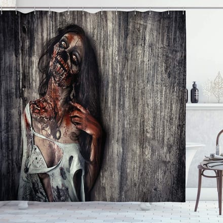 ABAKUHAUS Zombie douchegordijn – 175×200 cm – 100% polyester – waterafstotend