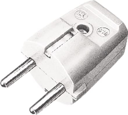 martin kaiser - stekker 230v 2p+ra - hard pvc - Wit