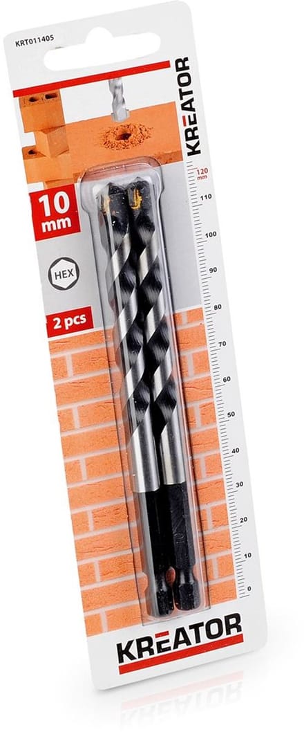 Kreator - Accessories - KRT011405 - Zeskant-steenboor - Ø 10x120mm - 2 st.