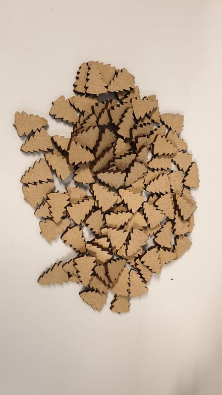MDF Kerstbomen, Creatief, Knutselen ,Deco, 100 stuks