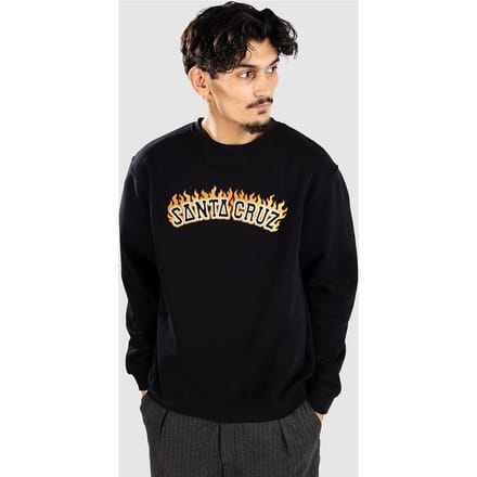 Santa Cruz Burnt Collegiate Crew Sweater zwart