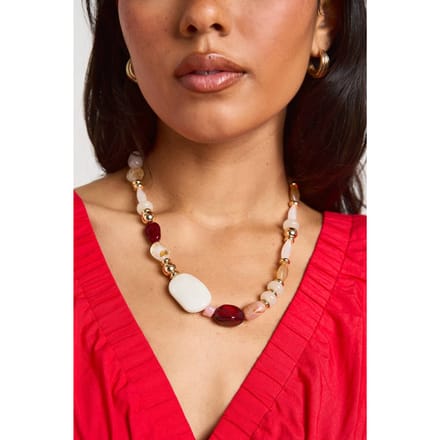 boohoo Dames Ketting Met Hars Stenen Detail | Goud