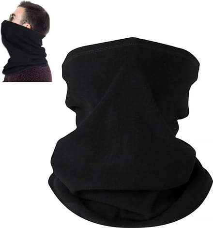 YONO Nekwarmer - Colsjaal Fleece - Heren en Dames - One Size - Zwart