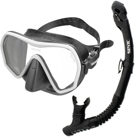 Seac Sub Ajna Snorkelset Zwart/Wit