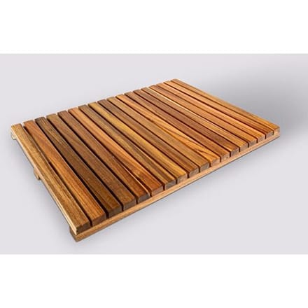 Badmat met roosterpatroon 53x36 cm van acacia BLACKACIA