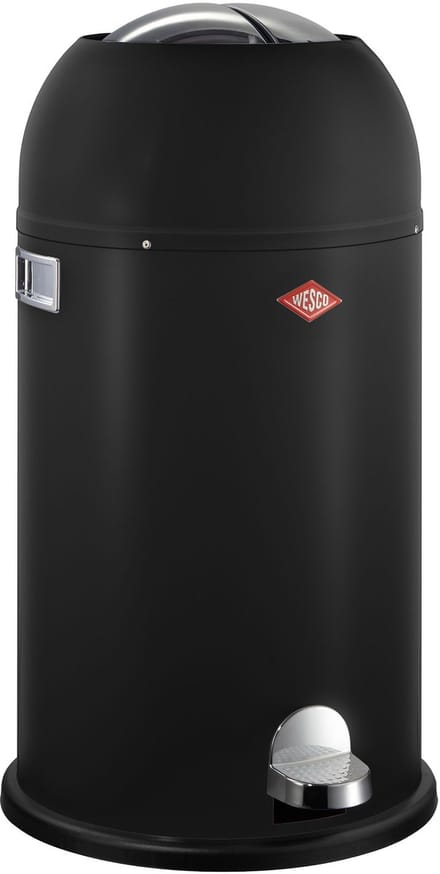 WESCO Kickmaster Prullenbak | Pedaalemmer | 33 Liter | Metaal - Matzwart | Afvalemmer - Made in Germany