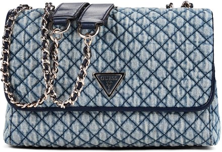 GUESS schoudertas Giully II 2 Compartment Convertible Flap Denim blauw