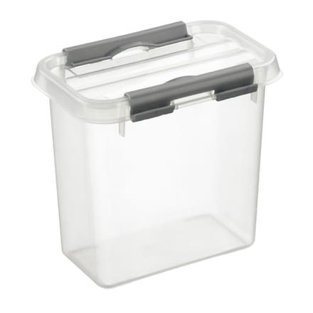 Sunware - Q-line opbergbox 1,1L transparant metaal - 10 x 15 x 14,7 cm
