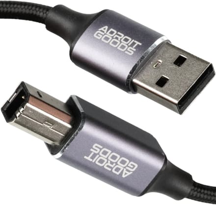 AdroitGoods USB 2.0 naar USB-B Printerkabel - USB-A naar USB-B Kabel 2.0 - 480 Mbps Snel en slijtvast - 3m