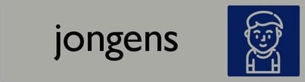 Informatiebord | Jongens | 165 x 44 mm
