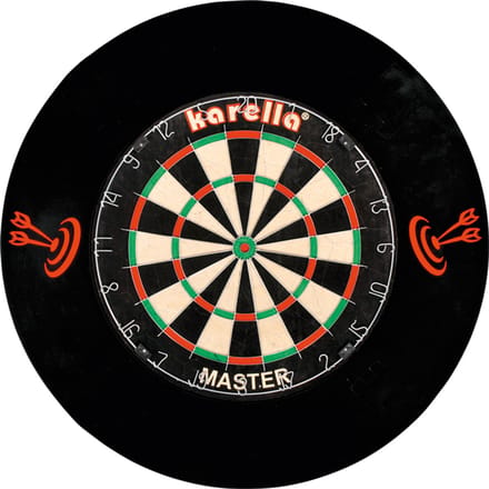 Karella dartbord catchring 4-delig zwart