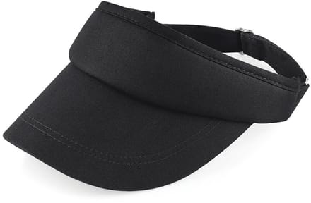 Beechfield Sports Visor Zwart