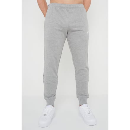 Nike Mens Repeat Taping Logo Fleece Cuffed Joggers in grijs