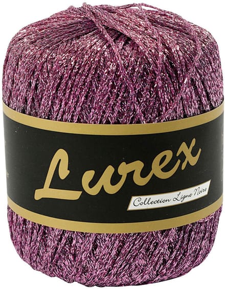 Creativ Company glitter garen paars - lurex hobbygaren 160m polyester.