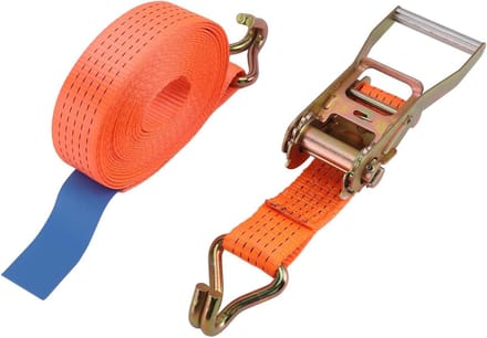 Spanbanden met Ratel - Ladingriemen Polyester - Vracht Beveiligen - Hoog Draagvermogen - 8 Meter Lengte - Oranje