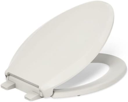 Toiletbril - Langwerpige Zitting - Comfortabel Gebruik - Geruisloze Sluiting - Langwerpig - Amandel
