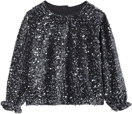 Vertbaudet Blouse voor meisjes met pailletten voor kerst