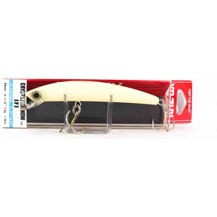 Yo Zuri Crystal Minnow 90 mm drijvend kunstaas R1123-BONE (1940) black
