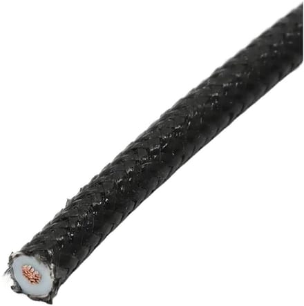 Siliconen Kabel - Koperkabel Vloerverwarming - Verwarming Aansluiten - Glasvezel Gevlochten Isolatie - 2 meter - Zwart