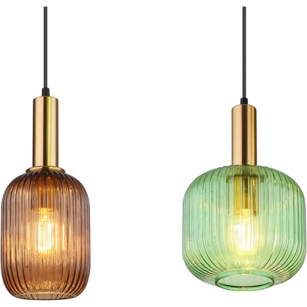Globo Hanglamp Normy, lengte 115 cm, gekleurd, glas, 4-lamps.