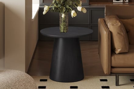 Bijzettafel / Salontafel 'Miklos' 60 cm Rond Decor Donkerbruin