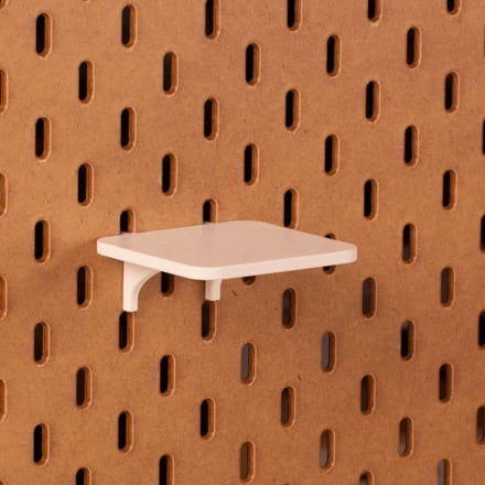 Standaard plankje vlak voor Ikea Skadis Pegboard 8x7,5 cm - Wit - Display