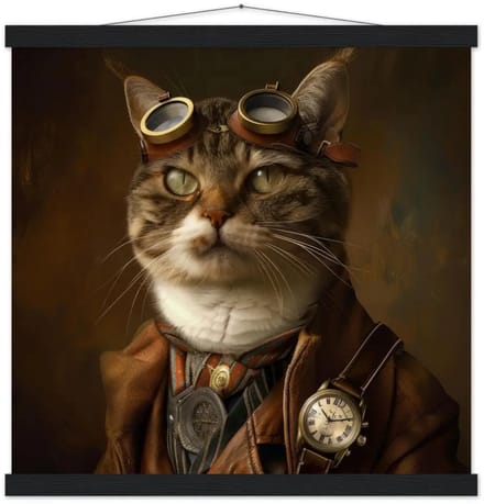 st tropez art schoolposter azteekse kat - 45x45cm