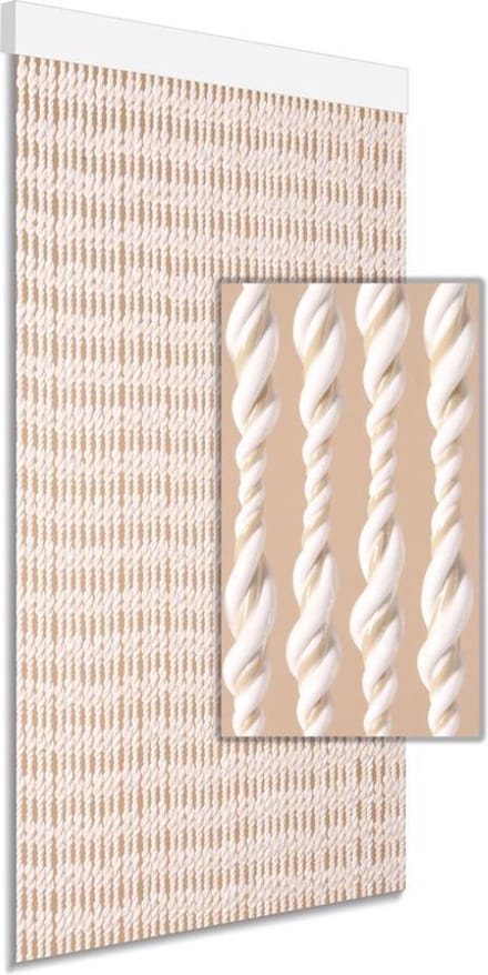 DEGOR - vliegengordijn - deurgordijn - Ember - wit beige - 90x210cm
