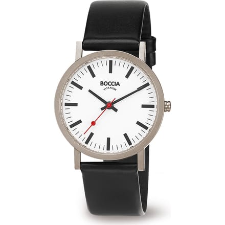 Boccia Titanium - Herenhorloge - Titanium - Zwarte band