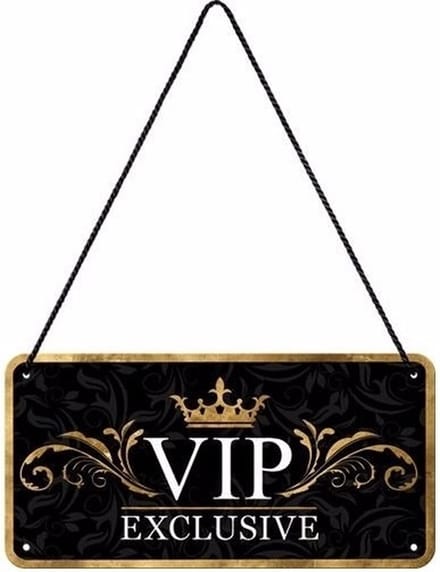 Nostalgic Art wandbord/muurplaatje - metaal - VIP exclusive - 20 x 10 cm - Mancave