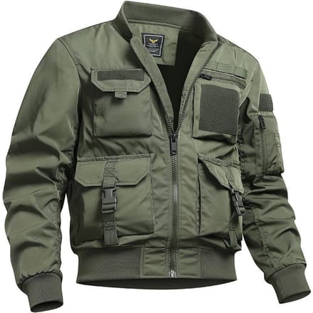 Bomberjack Heren Baseballuniform Multi-zak Werkjas Functionele Jas Drievoudig Bewezen Aanvalstop L gray