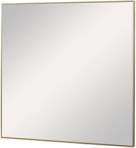 Vierkante Wandspiegel Geborsteld Goud 70 cm - Stijlvol Design