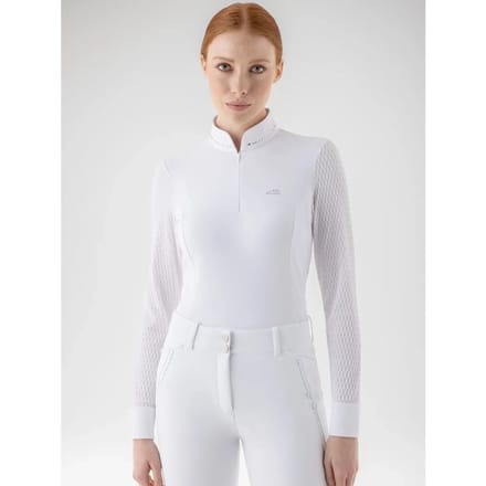 Dames wedstrijdpolo met lange mouwen Equiline Golig