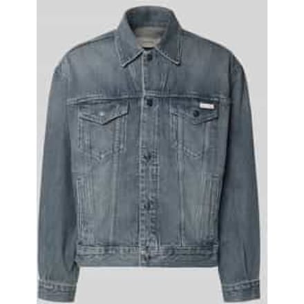 regular fit jeansjack van puur katoen