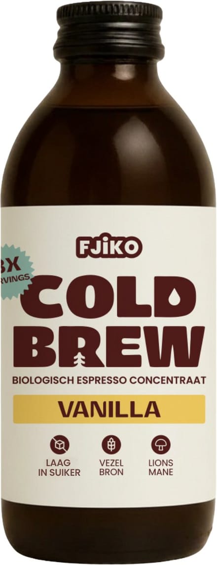 Fjiko - Cold Brew Coffee Concentraat Vanille - Biologisch - 6x 250 ml