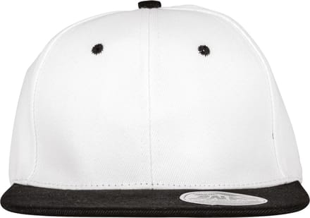 Result Bronx Original Flat Peak Snapback Dual Colour Cap RH82 - White/Black - One size
