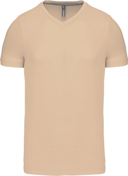 Kariban T-shirt V-hals korte mouwen K357 - Light Sand - M