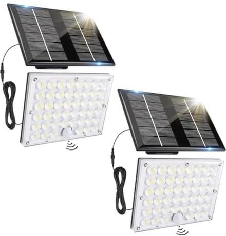 Zonne-energie Tuinverlichting met Bewegingssensor - 184 LED Buitenlampen IP65 Waterdicht